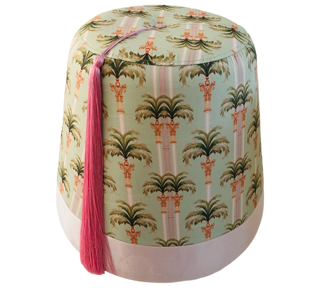 TARABEESH Ottoman - Dubai Palms - Green/Pink