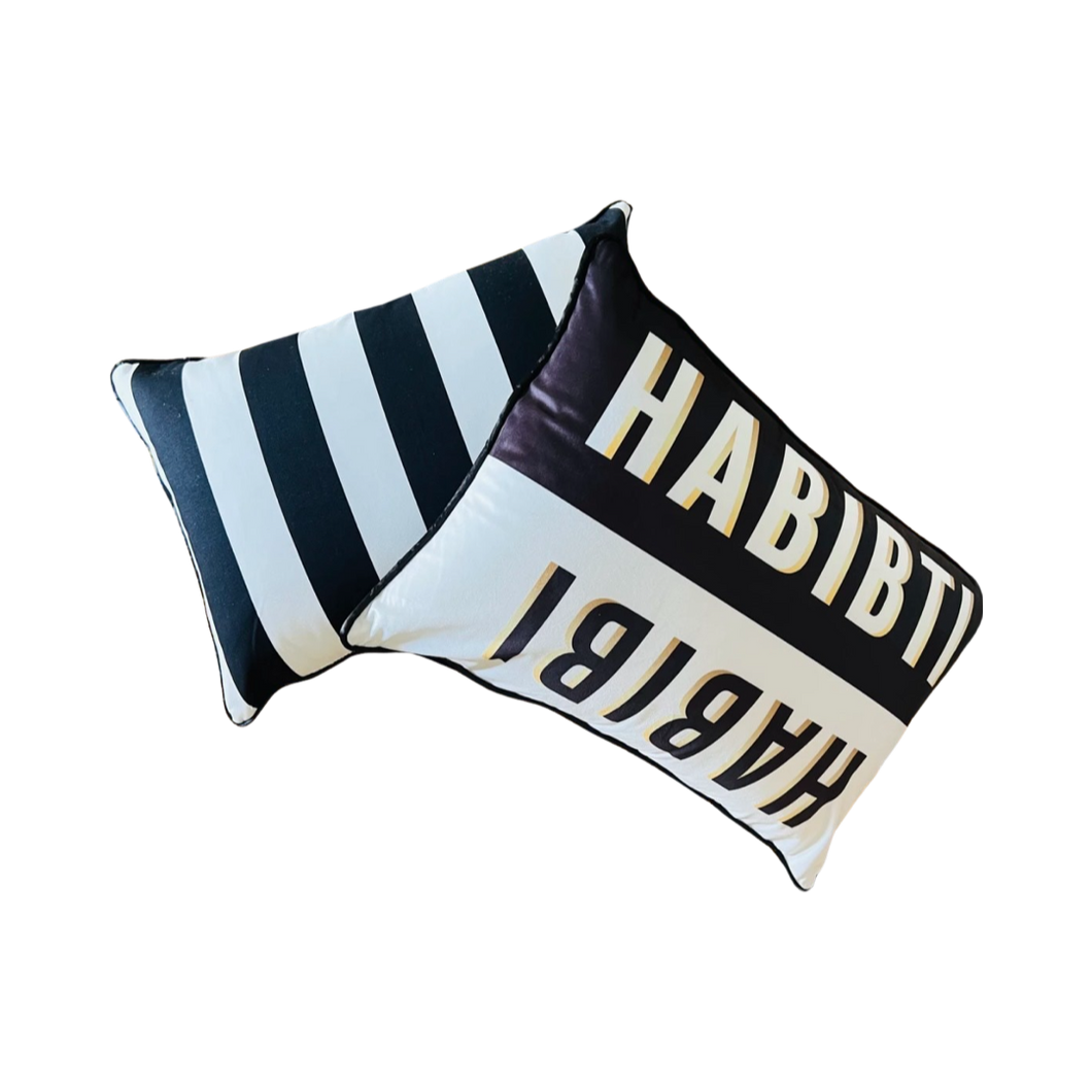 Habibi - Habibti Printed Velvet Cushion