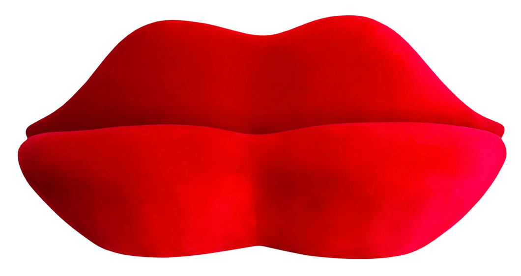 THE KISS Velvet Sofa RED